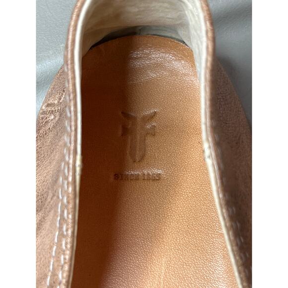 Frye Melanie Slip On Sneakers Size 10 Burnished Gray Brown Leather Upper Flats - Picture 4 of 8
